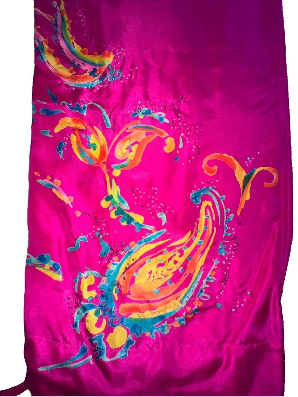 Ralph Lauren Bali Brits Collection Silk Beaded Cargo Pants Pink Sz 12 NWT $498 - Picture 4 of 16